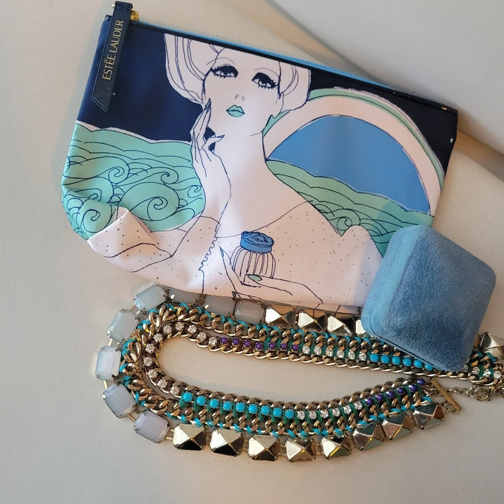 Estee Lauder Cosmetic Case ~ Travel ~ Storage ~ Organization ~ Mod Lady Image ~